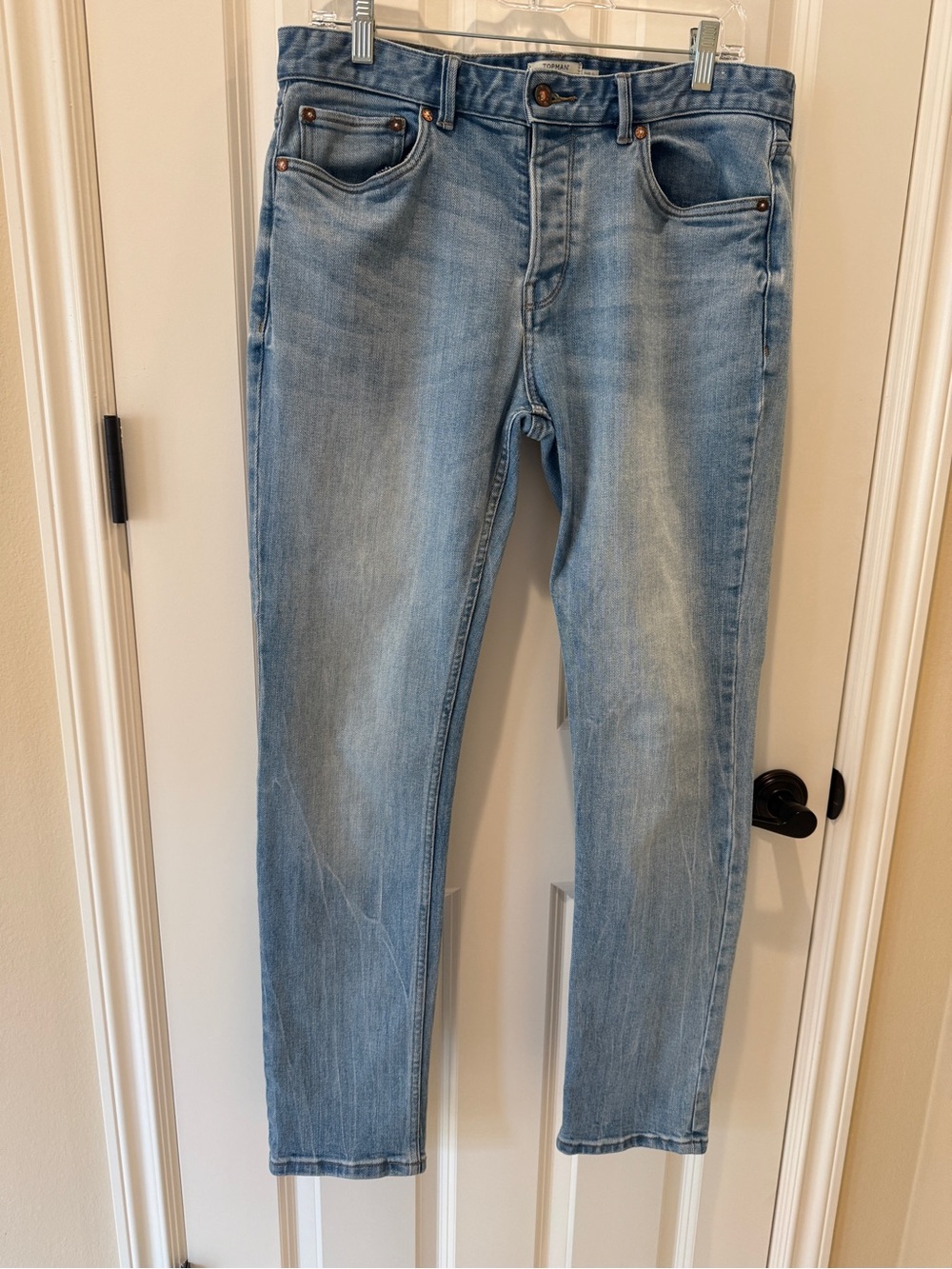 Topman Light Wash Slim Straight Men’s Jeans